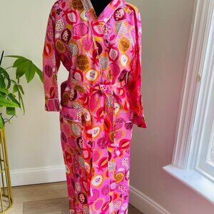BRAND NEW Cotton Kimono Robe Dressing Gown, Block Print Bridesmaid Robe